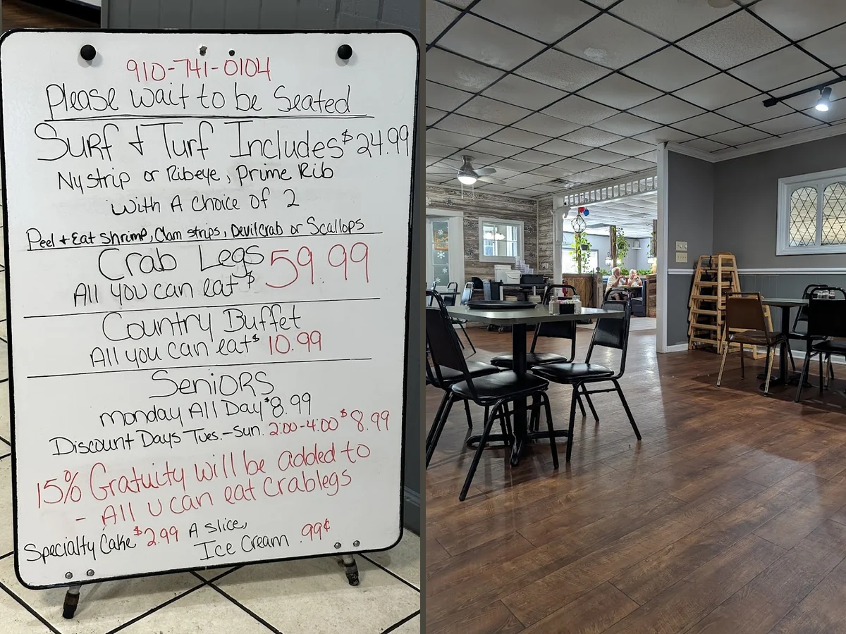 Warm restaurant interior with table service